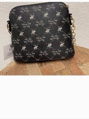 Black Printed Crossbody Bag - Women